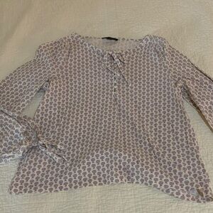 J. Crew Lavender Patterned Blouse